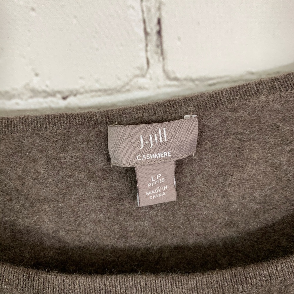 SOLD J. Jill Cashmere Brown Drawstring Sweater - Picture 2 of 6